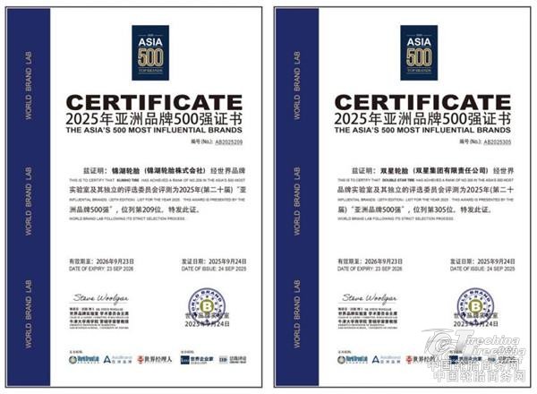 双星、锦湖双双荣膺“亚洲品牌500强” 排名持续跃升
