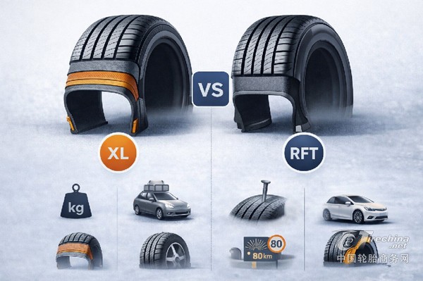 XL、RFT 标识代表什么？一文讲清轮胎加强型与防爆胎区别